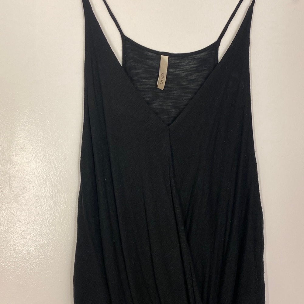 Black elan swoop over tank top